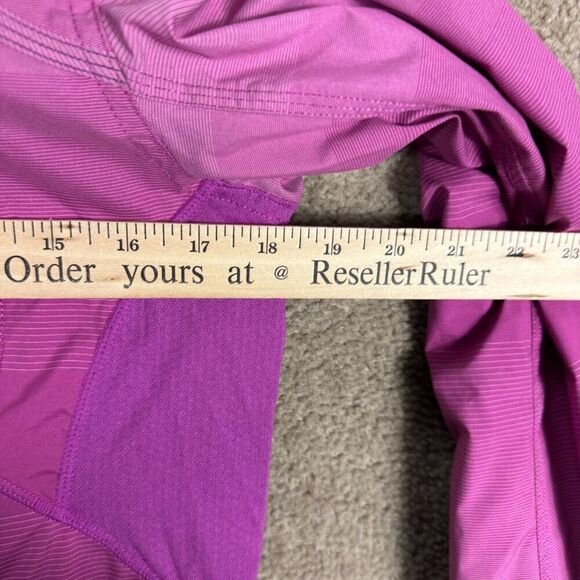 Lululemon Downtime Jacket Womens Size 6 Purple Violaceous Stripe Gradient Hooded - Picture 7 of 11